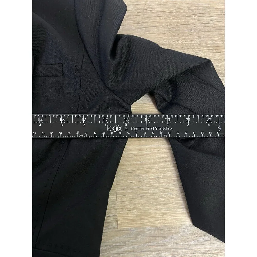 Tory Burch Black Wool Blend Blazer Small Sz 4 Office Siren Designer Chic